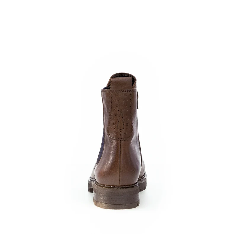 Bottines sattels en cuir lisse