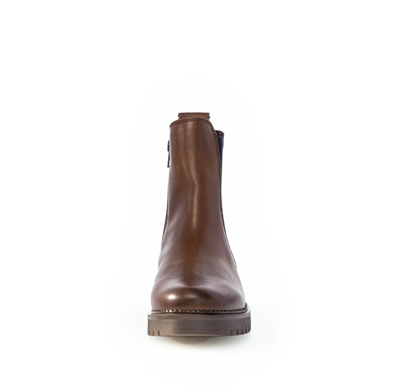 Bottines sattels en cuir lisse