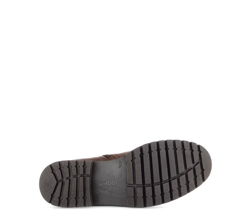 Bottines sattels en cuir lisse