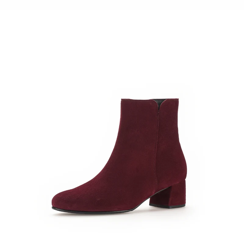 Bottines bordeaux en velours