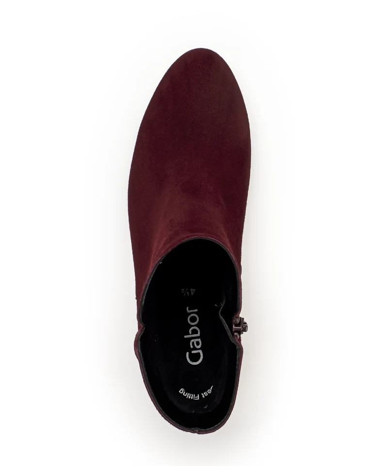 Bottines bordeaux en velours
