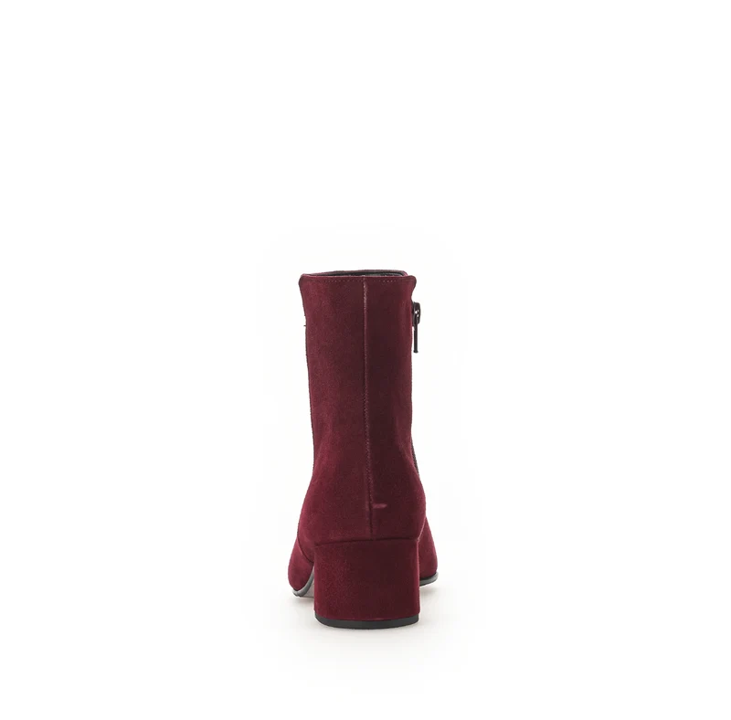Bottines bordeaux en velours