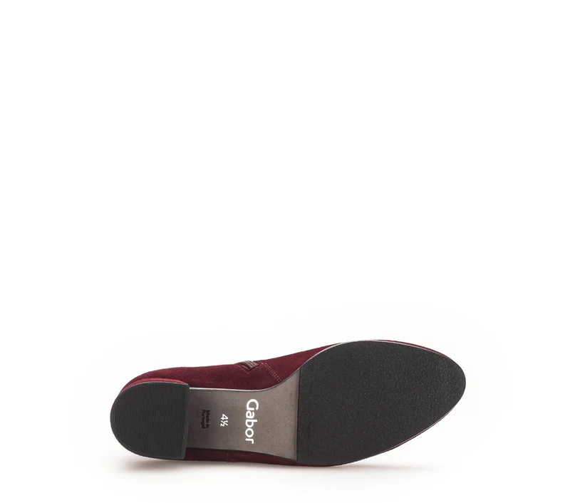 Bottines bordeaux en velours