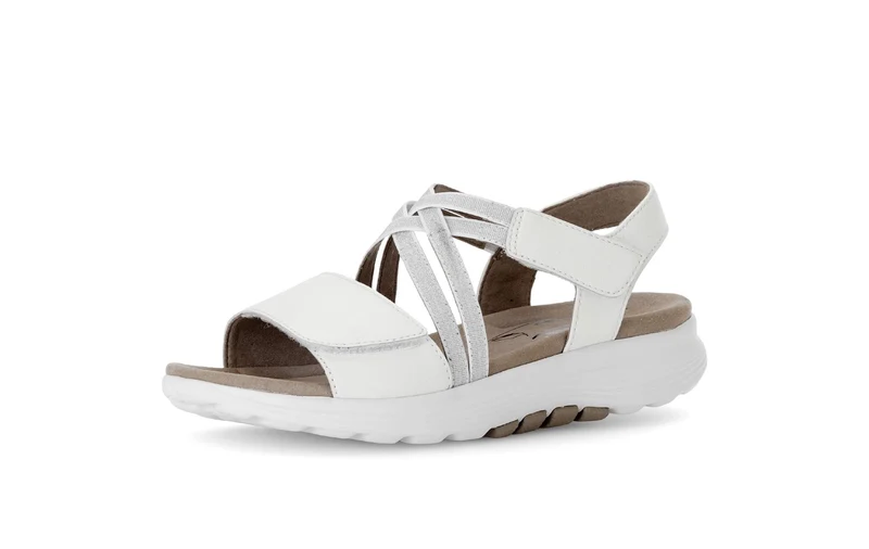 Sandales Rolling Soft blanches en cuir