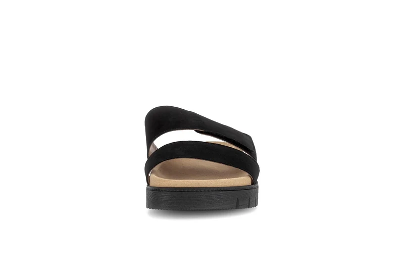 Mules noires en nubuck