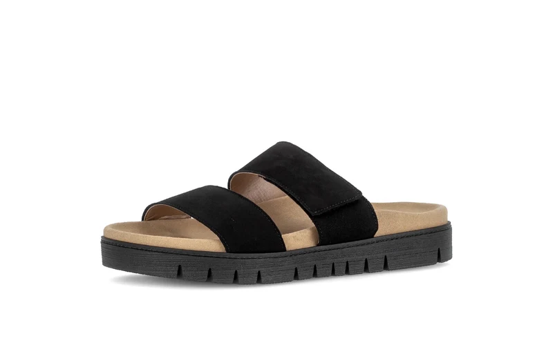 Mules noires en nubuck