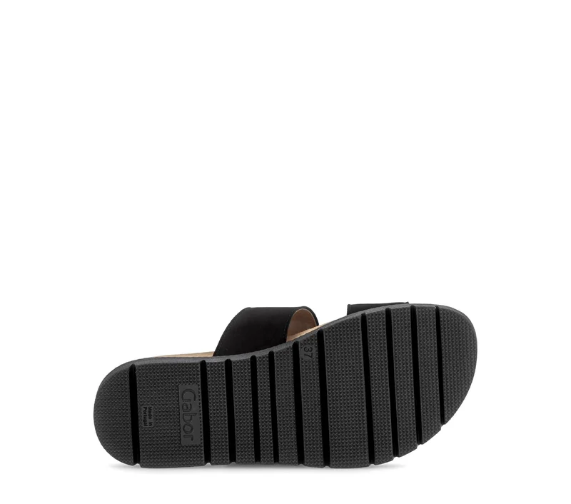 Mules noires en nubuck