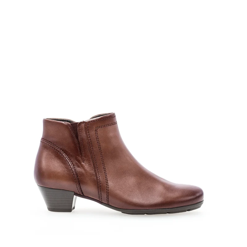 Bottines sattel en cuir lisse