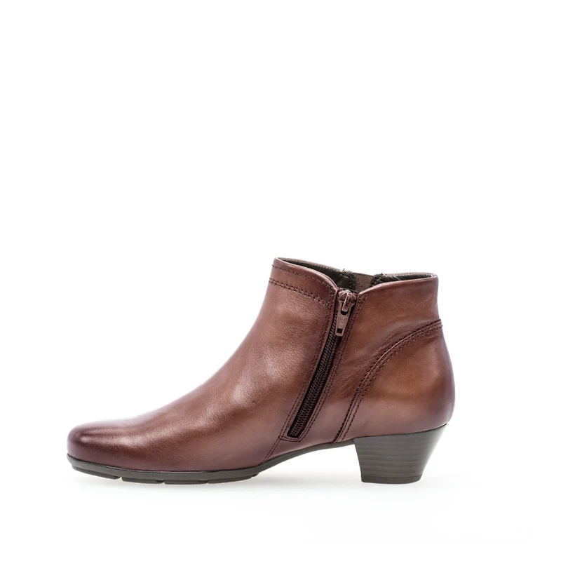 Bottines sattel en cuir lisse