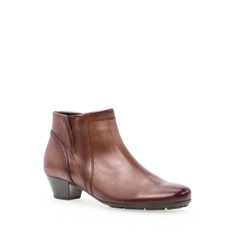 Bottines sattel en cuir lisse
