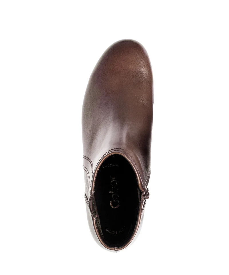 Bottines sattel en cuir lisse
