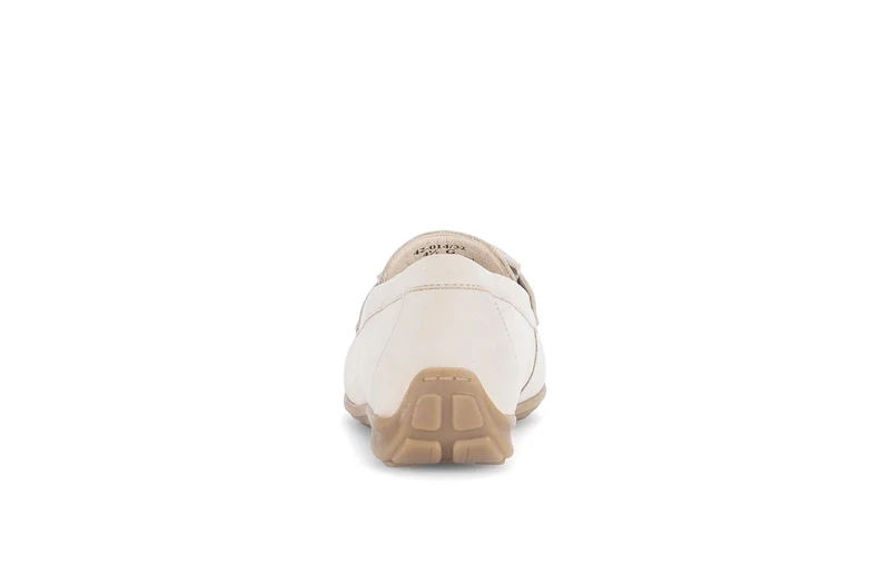 Mocassins crème en cuir nubuck