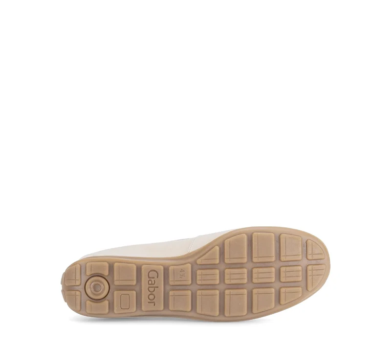 Mocassins crème en cuir nubuck