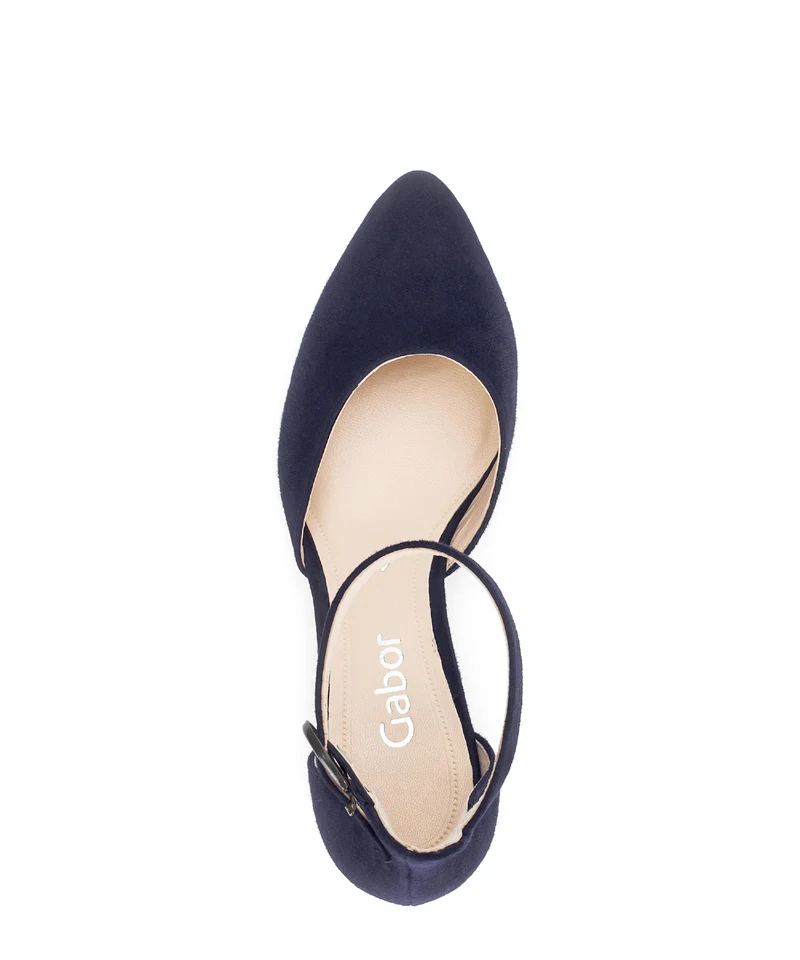 Escarpins bleus en nubuck