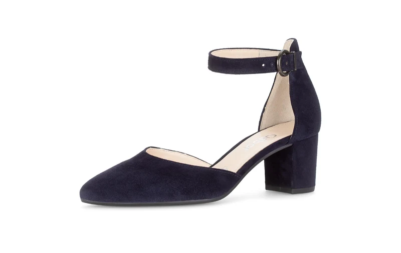 Escarpins bleus en nubuck