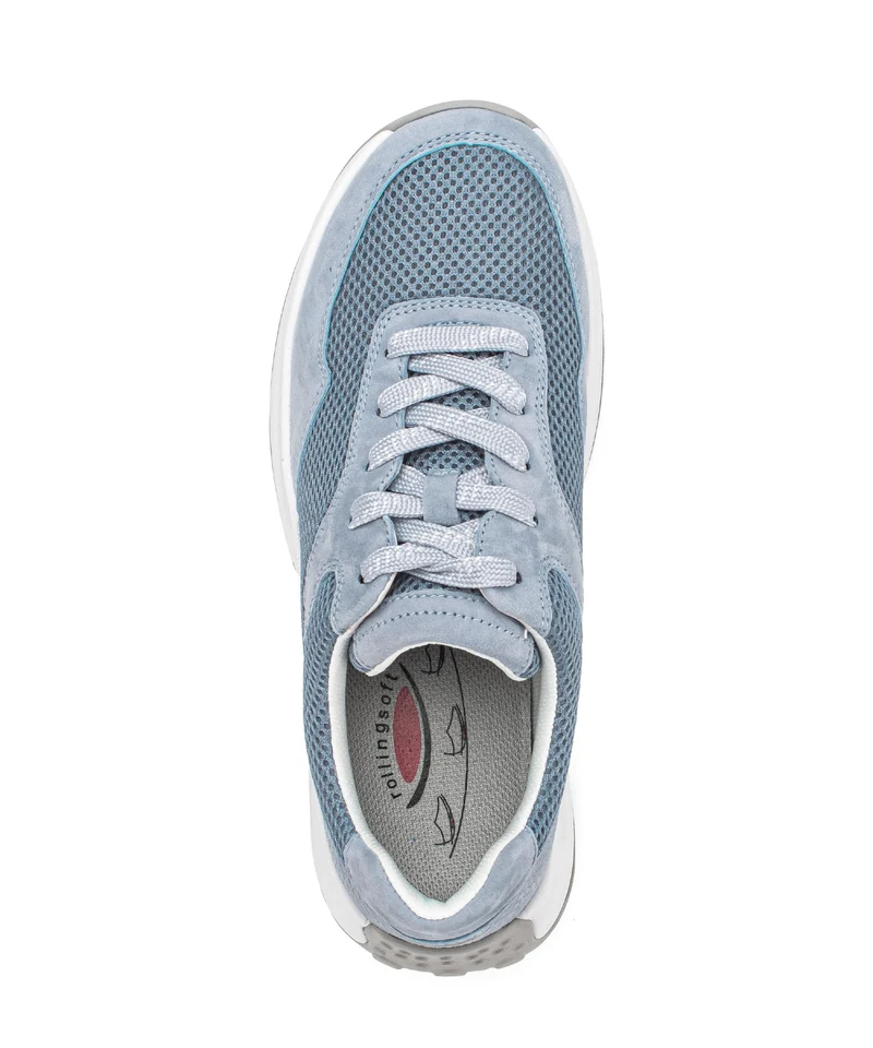 Baskets Rollingsoft bleues en Nubuck et textile