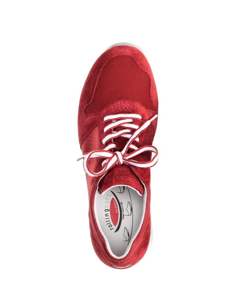 Baskets rouges en cuir