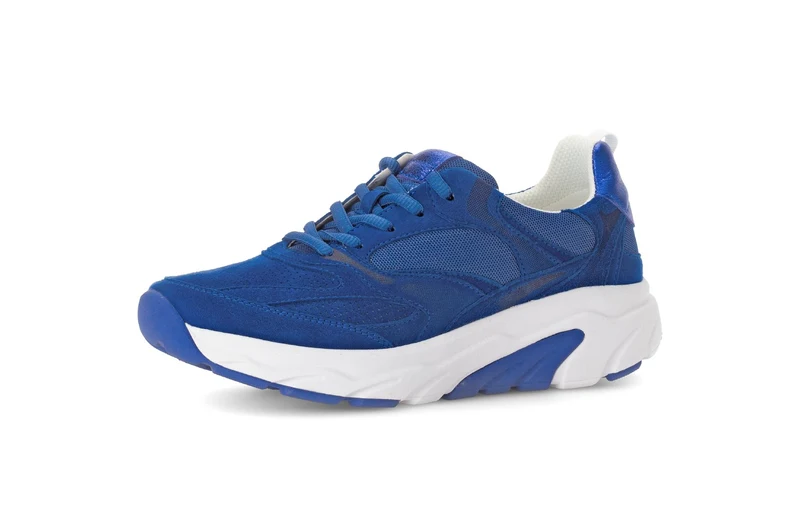 Baskets Rolling Soft bleues en nubuck et textile