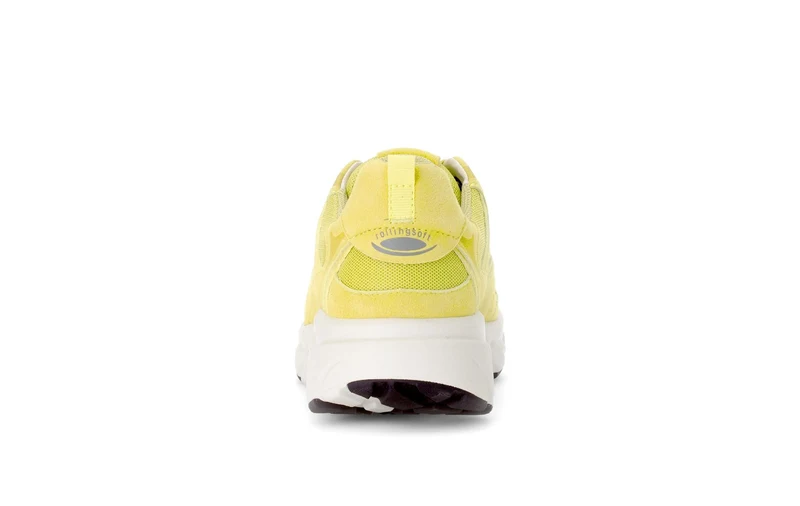 Baskets Rolling Soft jaunes en nubuck et textile