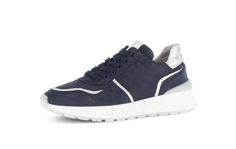 Baskets bleu marine en cuir