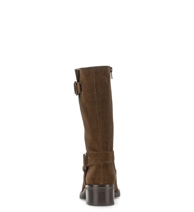 Bottines Mids cognac en cuir velours