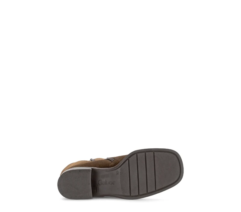 Bottines Mids cognac en cuir velours