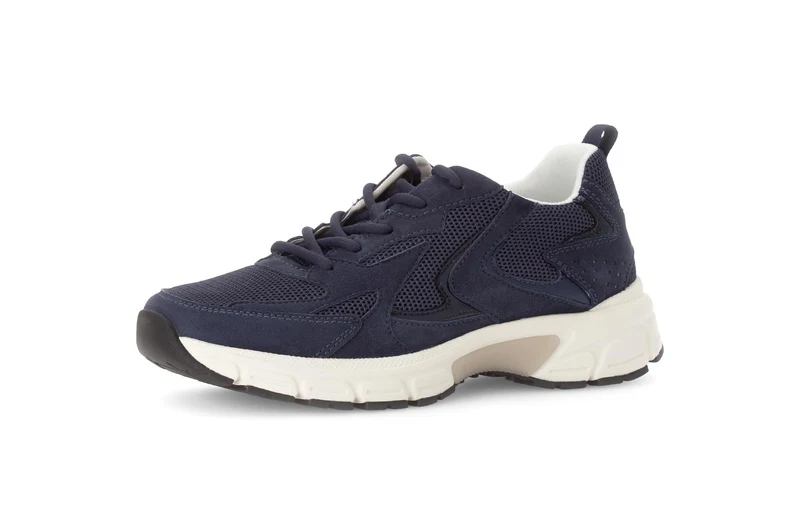 Baskets bleues en cuir