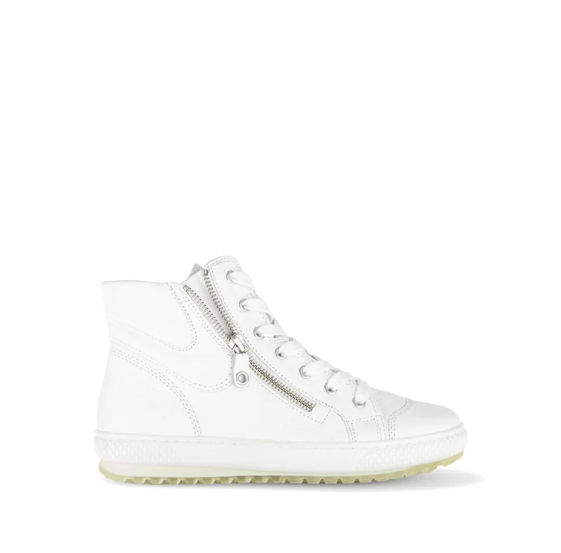 Baskets montantes blanches en cuir