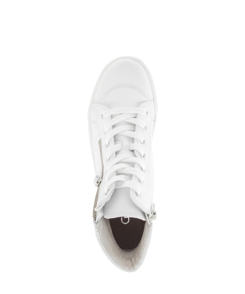Baskets montantes blanches en cuir