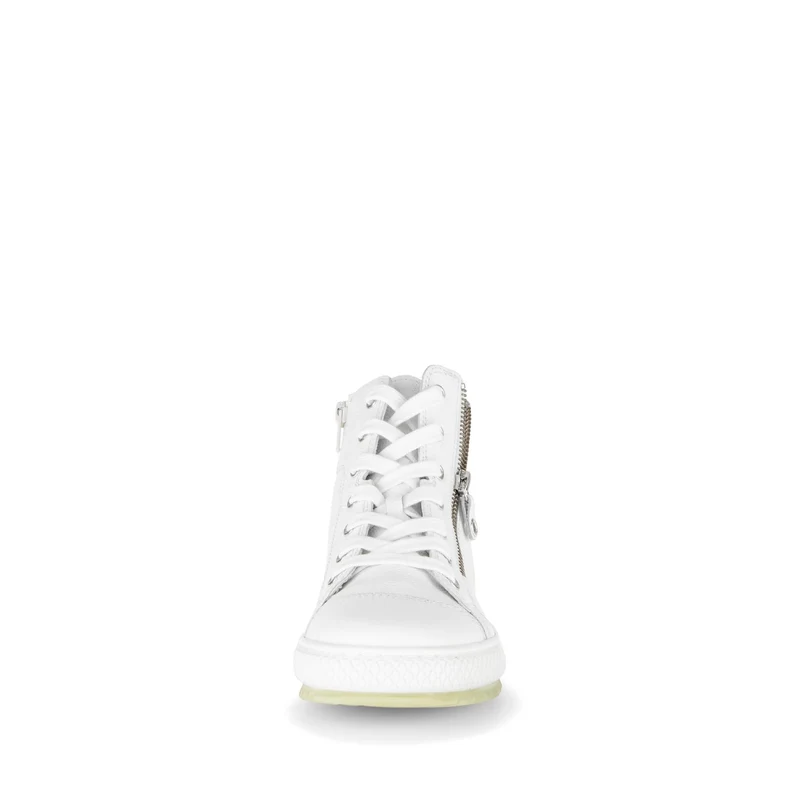 Baskets montantes blanches en cuir