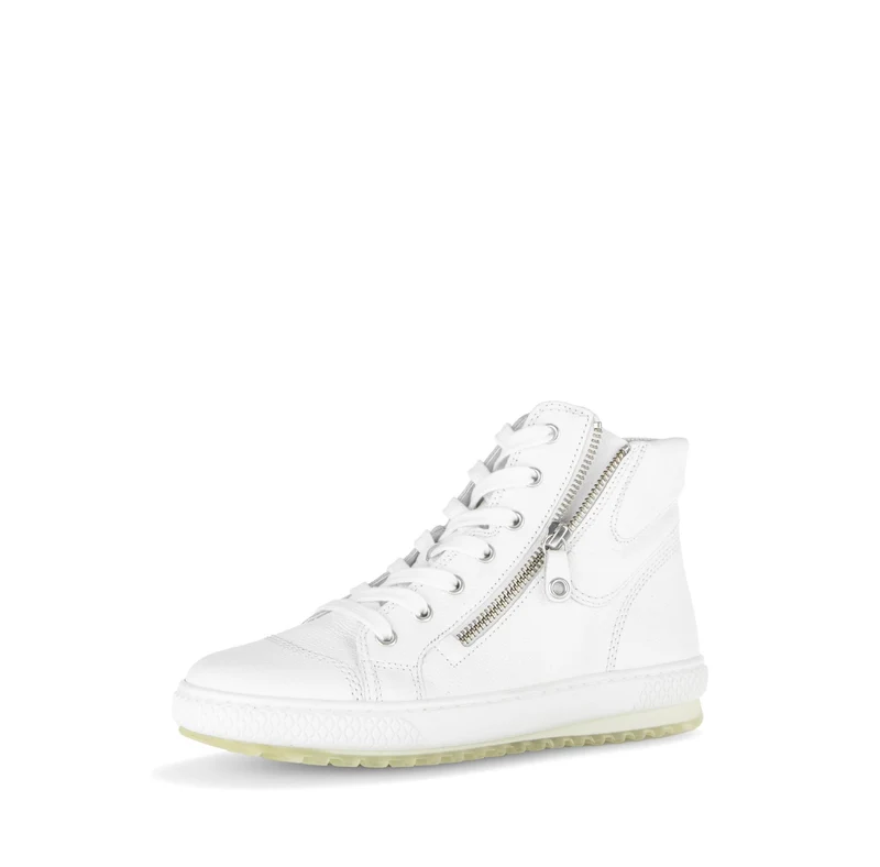 Baskets montantes blanches en cuir