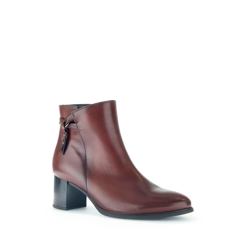 Bottines sattel en cuir lisse