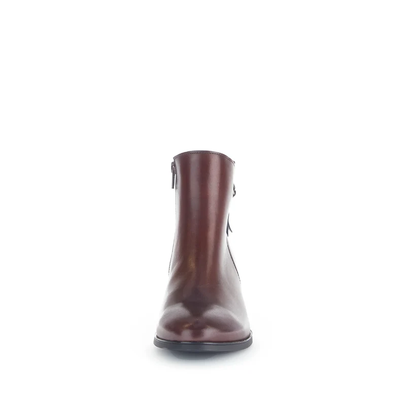 Bottines sattel en cuir lisse