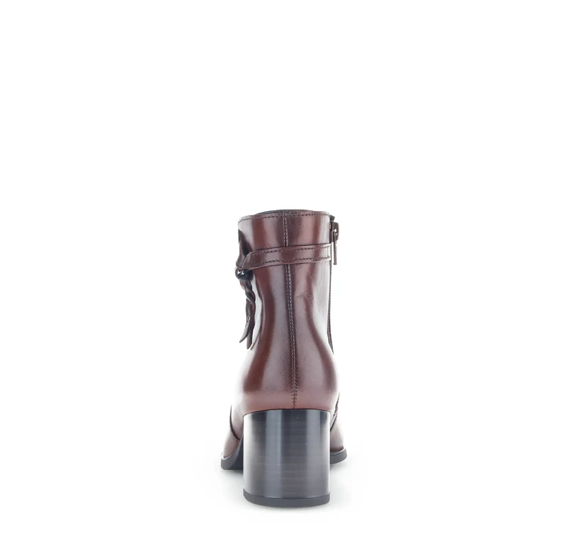 Bottines sattel en cuir lisse