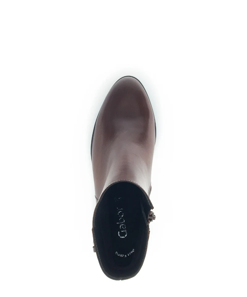 Bottines sattel en cuir lisse