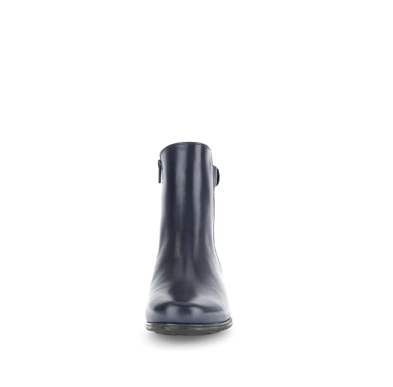 Bottines marine en combinaison cuirs