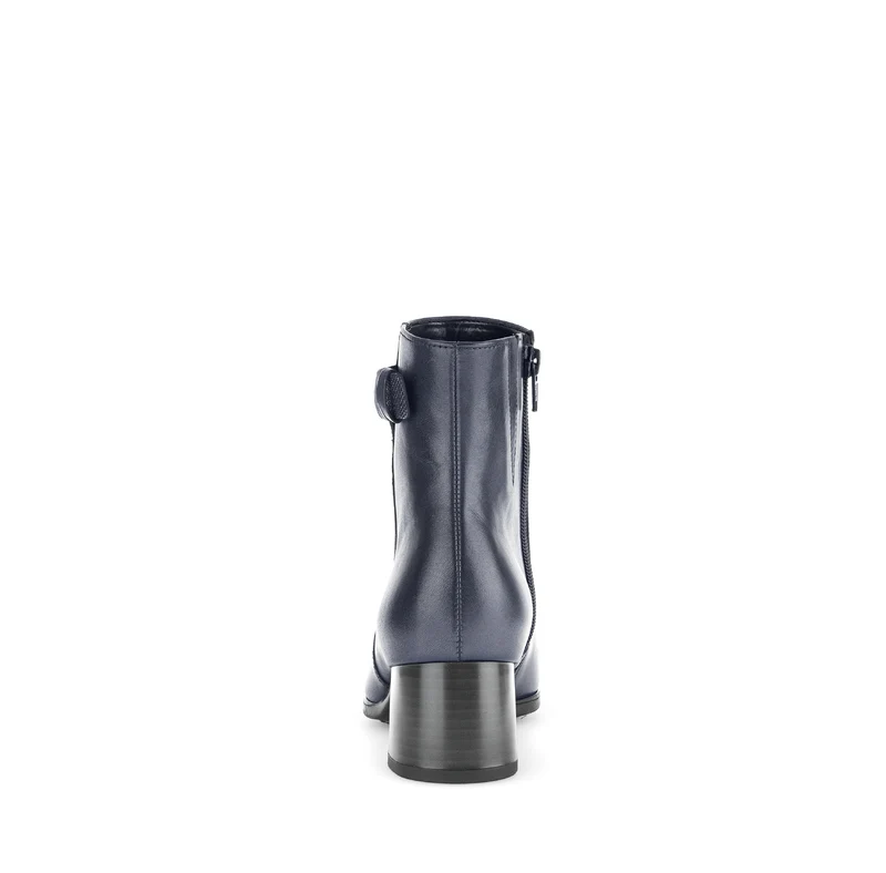 Bottines marine en combinaison cuirs
