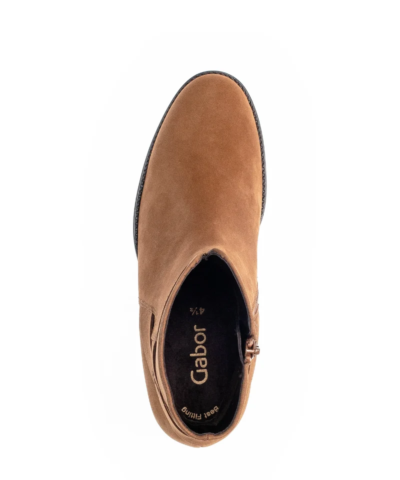 Bottines cognac en nubuck