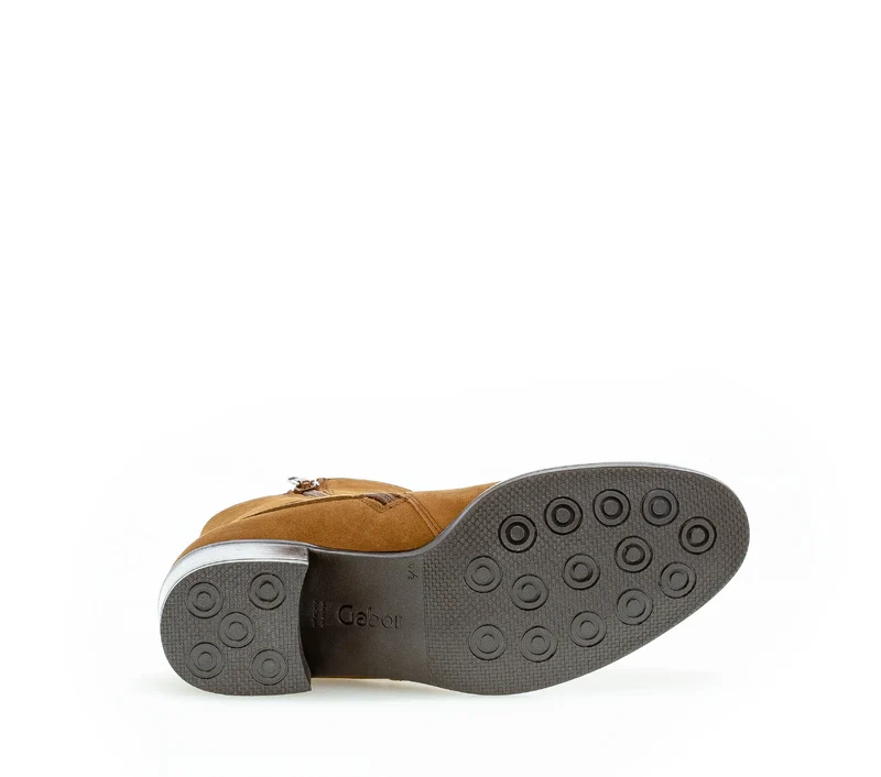 Bottines cognac en nubuck