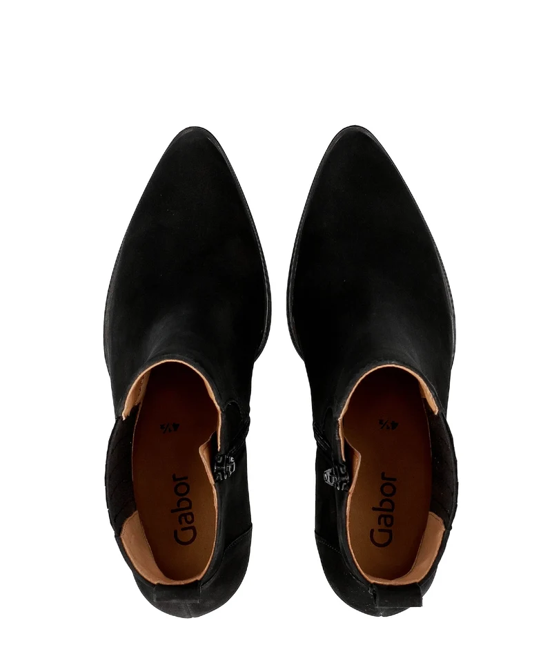 Bottines noires en nubuck