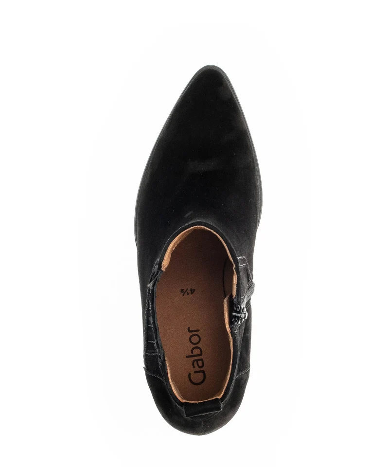 Bottines noires en nubuck