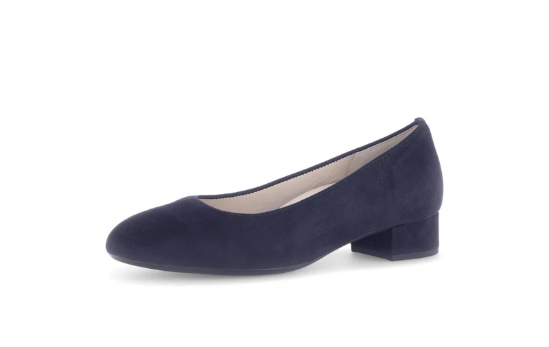 Escarpins bleus en cuir