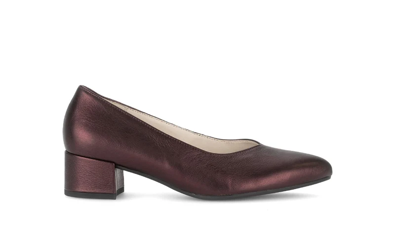 Escarpins rouges en cuir lisse