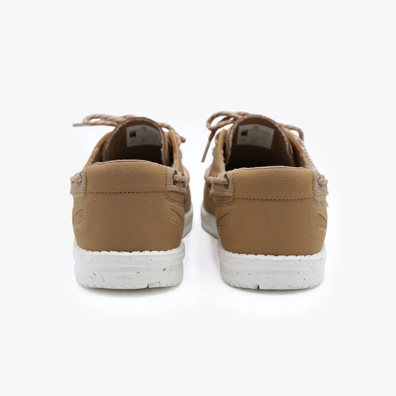 Chaussures bateau Socoa beige mastic en nubuck
