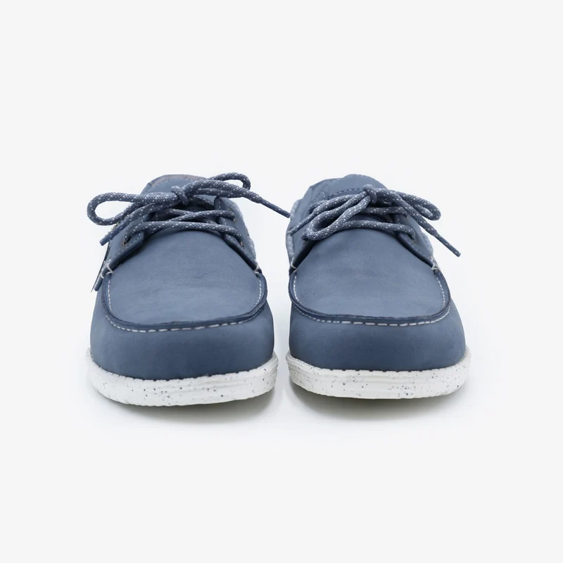 Chaussures bateau Socoa bleu jean en nubuck