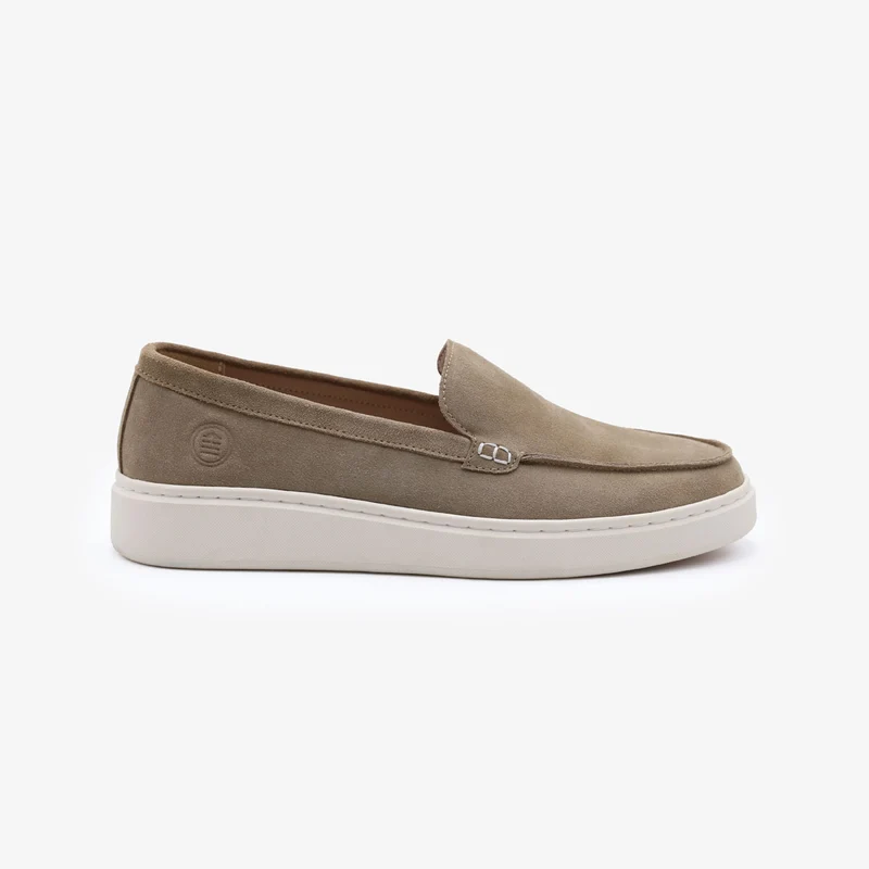Mocassin Kentucky en cuir nubuck beige