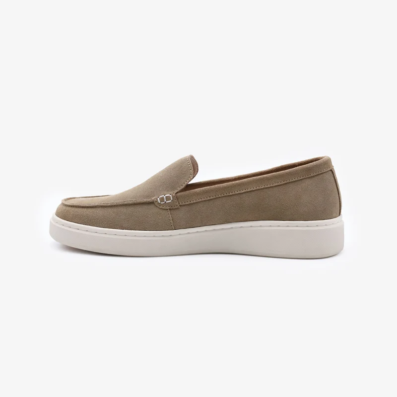 Mocassin Kentucky en cuir nubuck beige