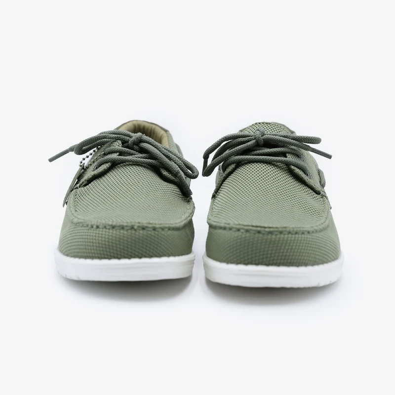 Chaussures bateau Socoa en maille stretch vert kaki