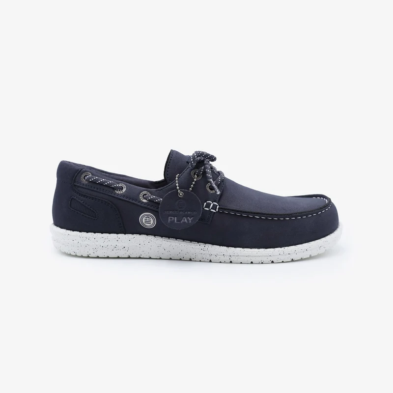 Chaussures bateau Socoa bleu marine en nubuck