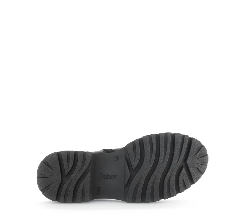 Bottines mid noires en cuir lisse